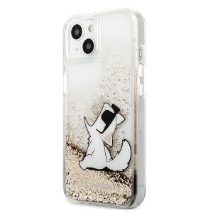 Karl Lagerfeld KLHCP13SGCFD iPhone 13mini 5,4" złoty/gold hardcase Liquid Glitter Choupette Fun