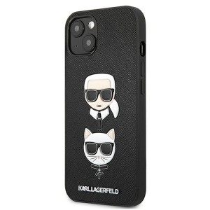 Karl Lagerfeld KLHCP13SSAKICKCBKiPhone 13 mini 5,4" czarny/black hardcase Saffiano Karl & Choupette