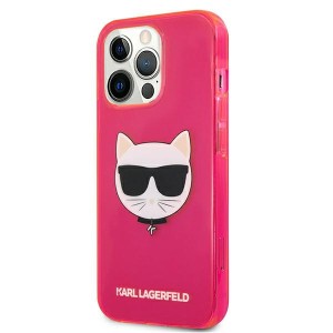 Karl Lagerfeld KLHCP13XCHTRP iPhone 13Pro Max 6,7" różowy/pink hardcase Glitter Choupette Fluo