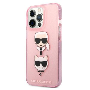Karl Lagerfeld KLHCP13XKCTUGLP iPhone 13Pro Max 6,7" różowy/pink hardcase Glitter Karl`s & Choupette