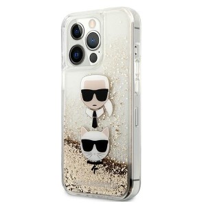 Karl Lagerfeld KLHCP13XKICGLD iPhone 13Pro Max 6,7" złoty/gold hardcase Liquid Glitter Karl&Choupette Head