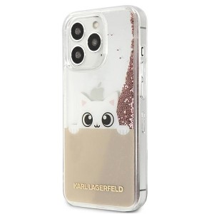 Karl Lagerfeld KLHCP13XPABGNU iPhone 13Pro Max 6,7" różowy/pink hardcase PEEK A BOO Liquid Glitter