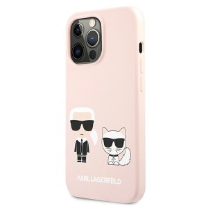 Karl Lagerfeld KLHCP13XSSKCI iPhone 13Pro Max 6,7" hardcase jasno różowy/light pink Silicone Karl & Choupette