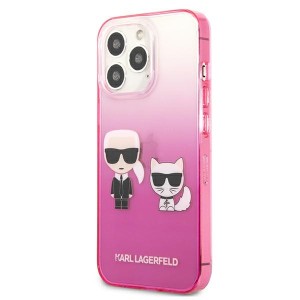 Karl Lagerfeld KLHCP13XTGKCP iPhone 13Pro Max 6,7" hardcase różowy/pink Gradient Ikonik Karl & Choupette