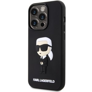 Karl Lagerfeld KLHCP14L3DRKINK iPhone 14Pro 6.1" czarny/black hardcase Rubber Ikonik 3D