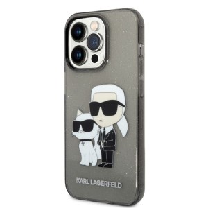Karl Lagerfeld KLHCP14LHNKCTGK iPhone 14Pro 6,1" czarny/black hardcase Glitter Karl&Choupette