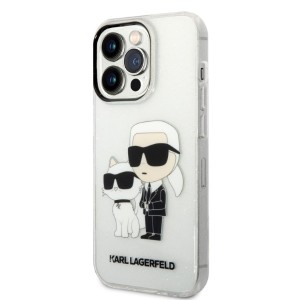 Karl Lagerfeld KLHCP14LHNKCTGT iPhone 14 Pro 6,1" transparent hardcase Glitter Karl&Choupette