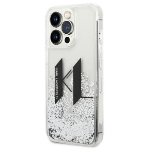 Karl Lagerfeld KLHCP14LLBKLCS iPhone 14Pro 6,1" srebrny/silver hardcase Liquid Glitter Big KL
