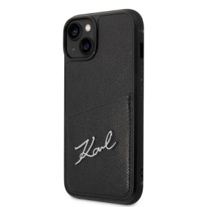 Karl Lagerfeld KLHCP14MCSSK iPhone 14 Plus / 15 Plus 6,7" hardcase czarny/black Signature Logo Cardslot
