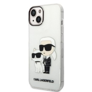 Karl Lagerfeld KLHCP14SHNKCTGT iPhone 14/ 15 / 13 6,1" transparent hardcase Glitter Karl&Choupette
