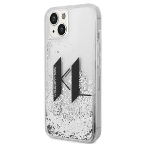 Karl Lagerfeld KLHCP14SLBKLCS iPhone 14 / 15 / 13 6,1" srebrny/silver hardcase Liquid Glitter Big KL