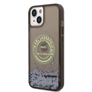 Karl Lagerfeld KLHCP14SLCRSGRK iPhone 14 / 15 / 13 6,1" czarny/black hardcase Liquid Glitter RSG