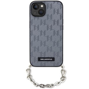 Karl Lagerfeld KLHCP14SSACKLHPG iPhone 14 / 15 / 13 6.1" srebrny/silver hardcase Saffiano Monogram Chain