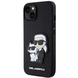 Karl Lagerfeld KLHCP14SSANKCPK iPhone 14/ 15 / 13 6.1" hardcase czarny/black Saffiano Karl & Choupette