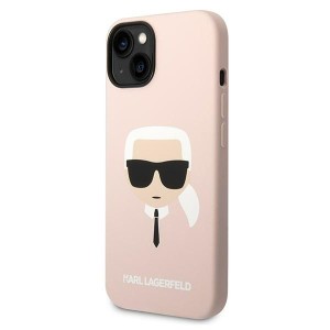 Karl Lagerfeld KLHCP14SSLKHLP iPhone 14 / 15 / 13 6,1" hardcase różowy/pink Silicone Karl`s Head