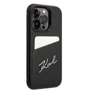 Karl Lagerfeld KLHCP14XCSSK iPhone 14Pro Max 6,7" hardcase czarny/black Signature Logo Cardslot