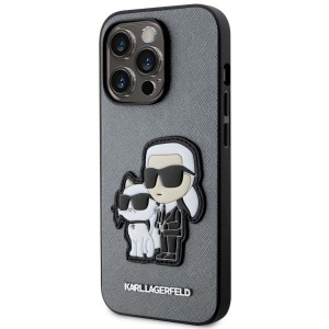 Karl Lagerfeld KLHCP14XSANKCPG iPhone 14Pro Max 6.7" hardcase srebrny/silver Saffiano Karl & Choupette
