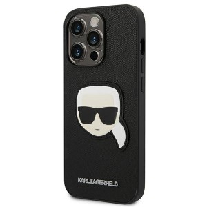 Karl Lagerfeld KLHCP14XSAPKHK iPhone 14Pro Max 6,7" czarny/black hardcase Saffiano Karl`s Head Patch