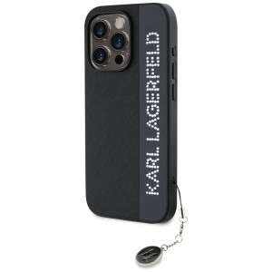 Karl Lagerfeld KLHCP15LPSAKDGCK iPhone 15 Pro 6.1" czarny/black hardcase Saffiano Rhinestones & Charm