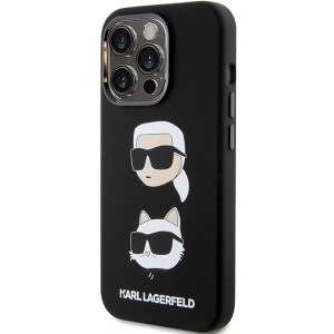Karl Lagerfeld KLHCP15LSDHKCNK iPhone 15Pro 6.1" czarny/black Silicone Karl&Choupette Head