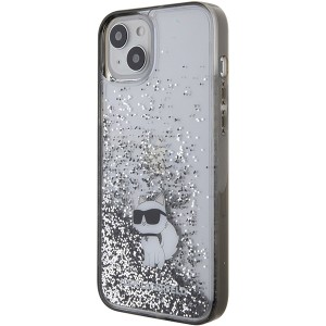 Karl Lagerfeld KLHCP15MLKCNSK iPhone 15 Plus / 14 Plus 6.7" transparent hardcase Liquid Glitter Choupette