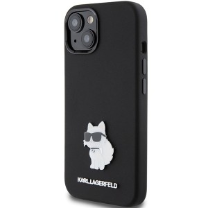 Karl Lagerfeld KLHCP15MSMHCNPK iPhone 15 Plus / 14 Plus 6.7" czarny/black Silicone Choupette Metal Pin