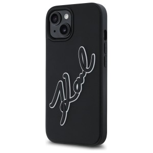 Karl Lagerfeld KLHCP15S3DRKSDLK iPhone   15 6.1" czarny/black hardcase 3D Rubber Signature