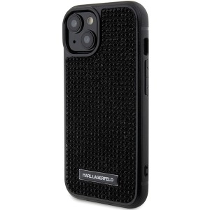 Karl Lagerfeld KLHCP15SHDSPLK iPhone 15 / 14 / 13 6.1" czarny/black hardcase Rhinestone Logo Metal Plate