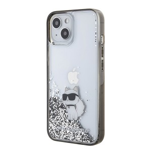 Karl Lagerfeld KLHCP15SLKCNSK iPhone 15 / 14 / 13 6.1" transparent hardcase Liquid Glitter Choupette