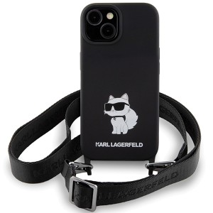 Karl Lagerfeld KLHCP15SSCBSCNK iPhone 15 / 14 / 13 6.1" hardcase czarny/black Crossbody Silicone Choupette