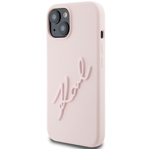 Karl Lagerfeld KLHCP15SSKSBMCP iPhone 15 / 14 / 13 6.1" różowy/pink hardcase Silicone Karl Script