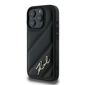 Karl Lagerfeld KLHCP16LPQDSMGK iPhone16 Pro 6.3" czarny/black hardcase Quilted Signature