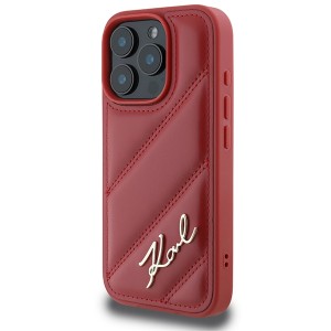 Karl Lagerfeld KLHCP16LPQDSMGR iPhone16 Pro 6.3" czerwony/red hardcase Quilted Signature