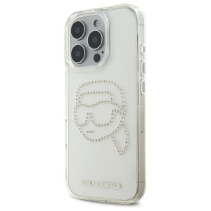 Karl Lagerfeld KLHCP16XHKHDCELT iPhone   16 Pro Max 6.9" przezroczysty/transparent hardcase IML Rhinestones Karl Head