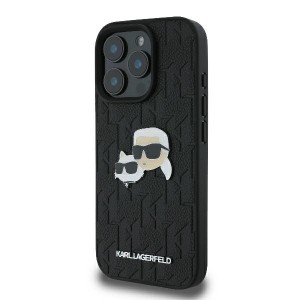Karl Lagerfeld KLHCP16XPGKLKCPK iPhone16 Pro Max 6.9" czarny/black hardcase Monogram Karl&Chaoupette Head Pin