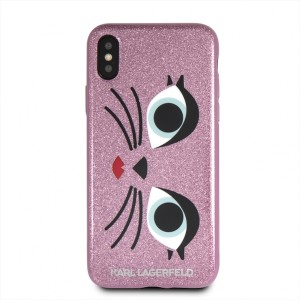 Karl Lagerfeld KLHCPXGLCHPI iPhone X/Xshard case pink/różowy K-Paris