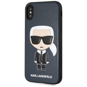 Karl Lagerfeld KLHCPXIKPUBL iPhone X/Xshardcase niebieski/blue Iconic Karl Embossed