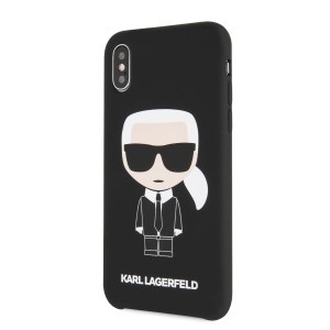 Karl Lagerfeld KLHCPXSLFKBK iPhone X/Xshardcase czarny/black Silicone Iconic