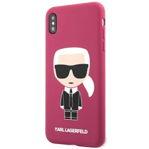 Karl Lagerfeld KLHCPXSLFKFU iPhone X/Xshardcase fuksja/fushia Silicone Ikonik