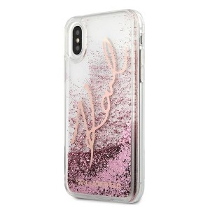 Karl Lagerfeld KLHCPXTRKSRG iPhone X/Xsróżowo-złoty/rose gold Glitter Signature