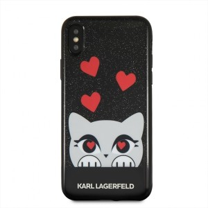 Karl Lagerfeld KLHCPXVDCBK iPhone Xhard case black Valentine