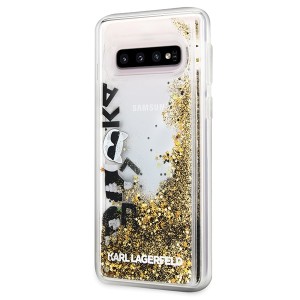Karl Lagerfeld KLHCS10ROGO S10 G973czarno-złoty/black & gold hard case Glitter