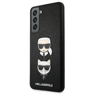 Karl Lagerfeld KLHCS21FESAKICKCBK G990S21 FE czarny/black hardcase Saffiano Ikonik Karl&Choupette Head