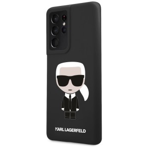 Karl Lagerfeld KLHCS21LSLFKBK S21 UltraG998 hardcase czarny/black Silicone Iconic