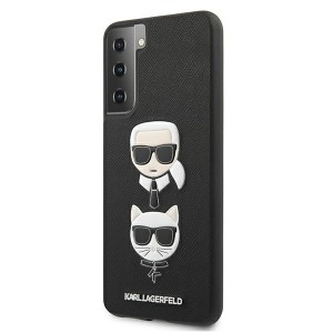 Karl Lagerfeld KLHCS21SSAKICKCBK S21G991 czarny/black hardcase Saffiano Ikonik Karl&Choupette Head