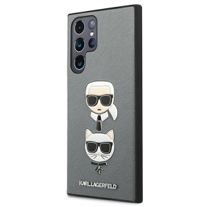 Karl Lagerfeld KLHCS22LSAKICKCSL S22Ultra S908 srebrny/silver Saffiano Karl & Choupette Head