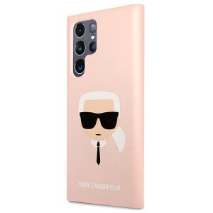Karl Lagerfeld KLHCS22LSLKHPI S22 UltraS908 rożowy/pink hardcase Silicone Karl`s Head