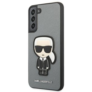 Karl Lagerfeld KLHCS22MOKPG S906 S22+srebrny/silver hardcase Saffiano Ikonik Karl`s Patch