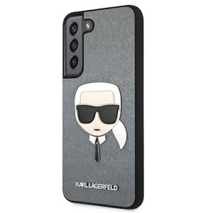 Karl Lagerfeld KLHCS22MSAKHSL S906 S22+srebrny/silver hardcase Saffiano Ikonik Karl`s Head