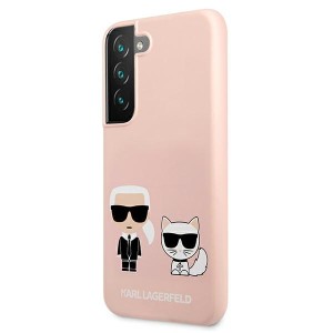 Karl Lagerfeld KLHCS22SSSKCI S22 S901hardcase jasnoróżowy/light pink Silicone Ikonik Karl & Choupette